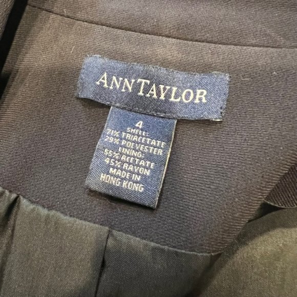 Ann Taylor Navy & White Long Sleeve Fully Lined Jacket Size 4 - Picture 9 of 9